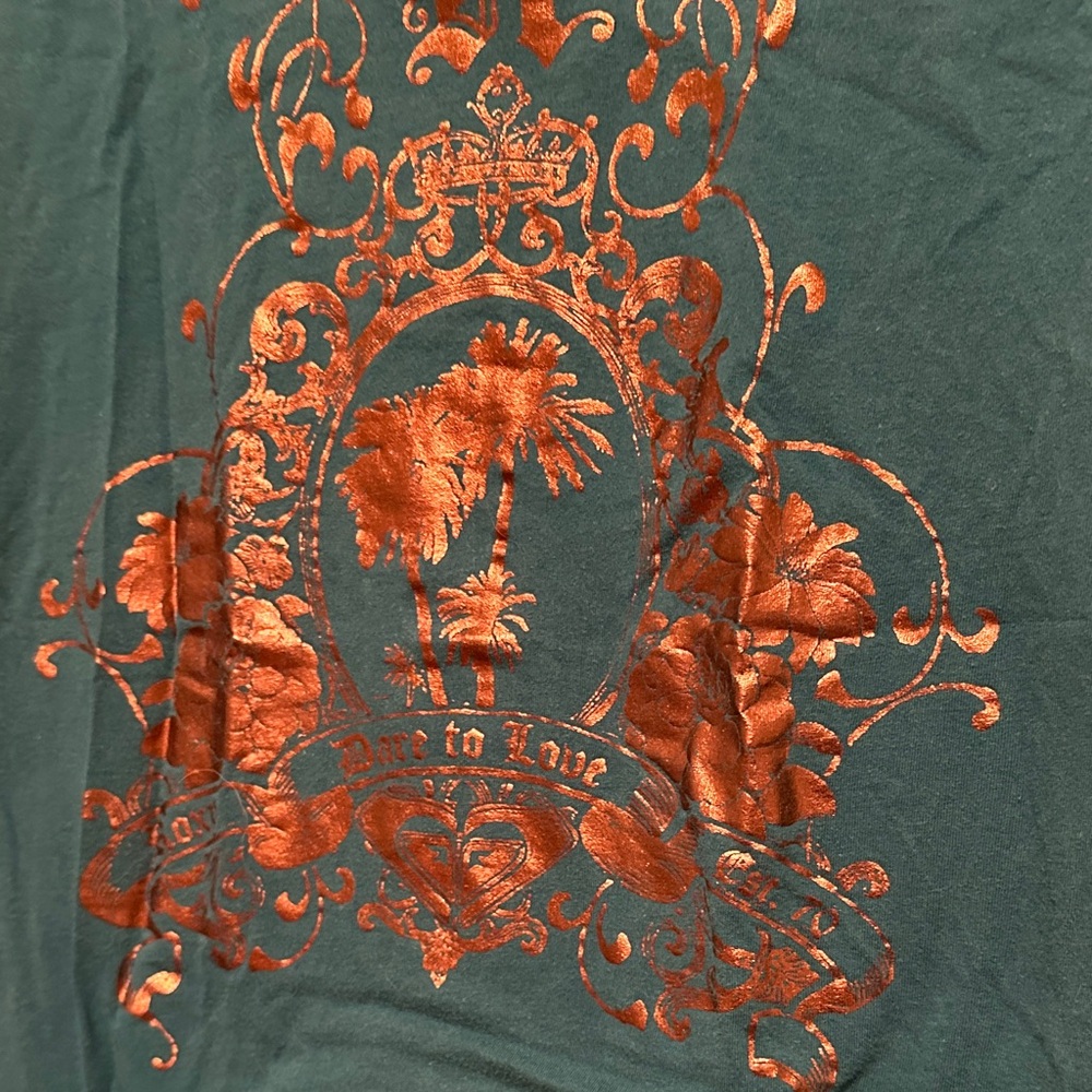 Roxy Graphic Tee with Metallic Gold Design - Picture 3 of 6